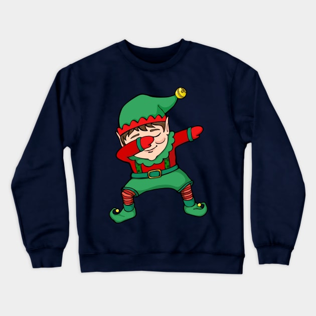 Dabbing Elf Crewneck Sweatshirt by zeno27